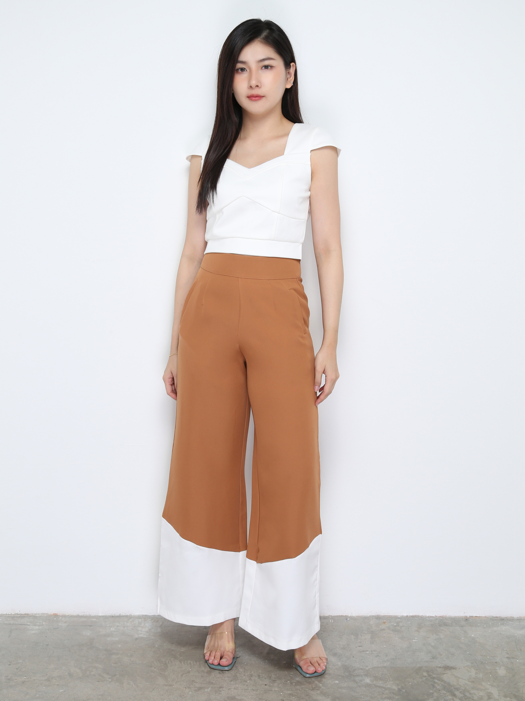 Back Zip Pleated Long Pant 28390