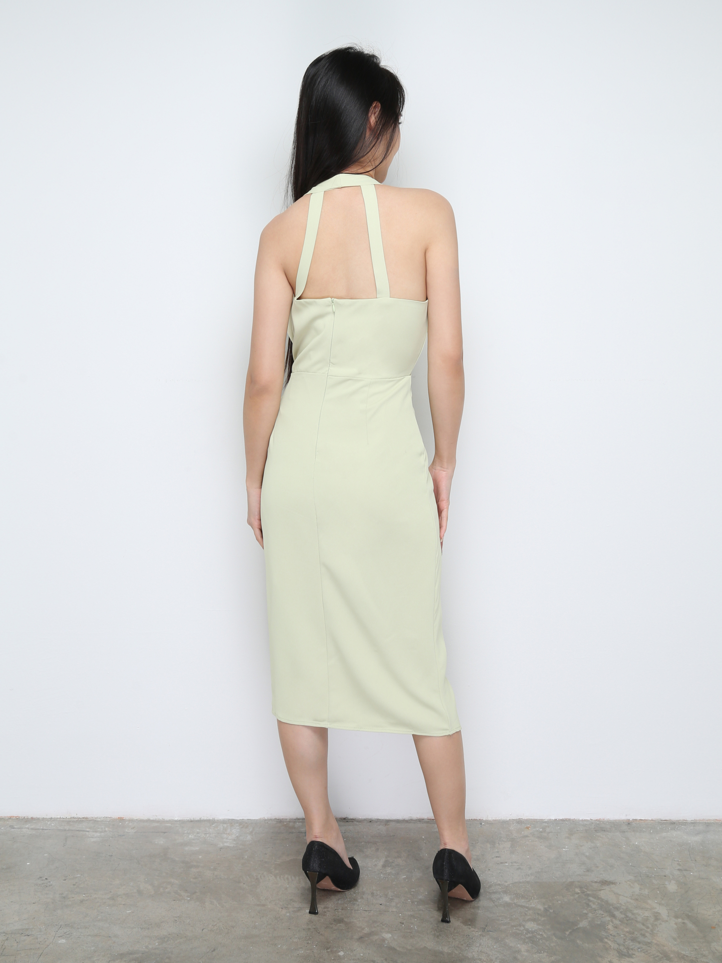 Halter Pleated Dress 28363