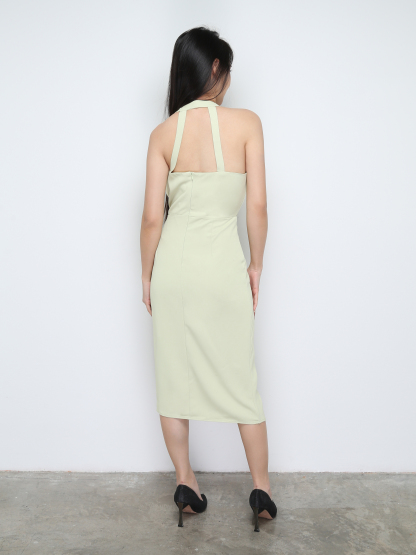 Halter Pleated Dress 28363