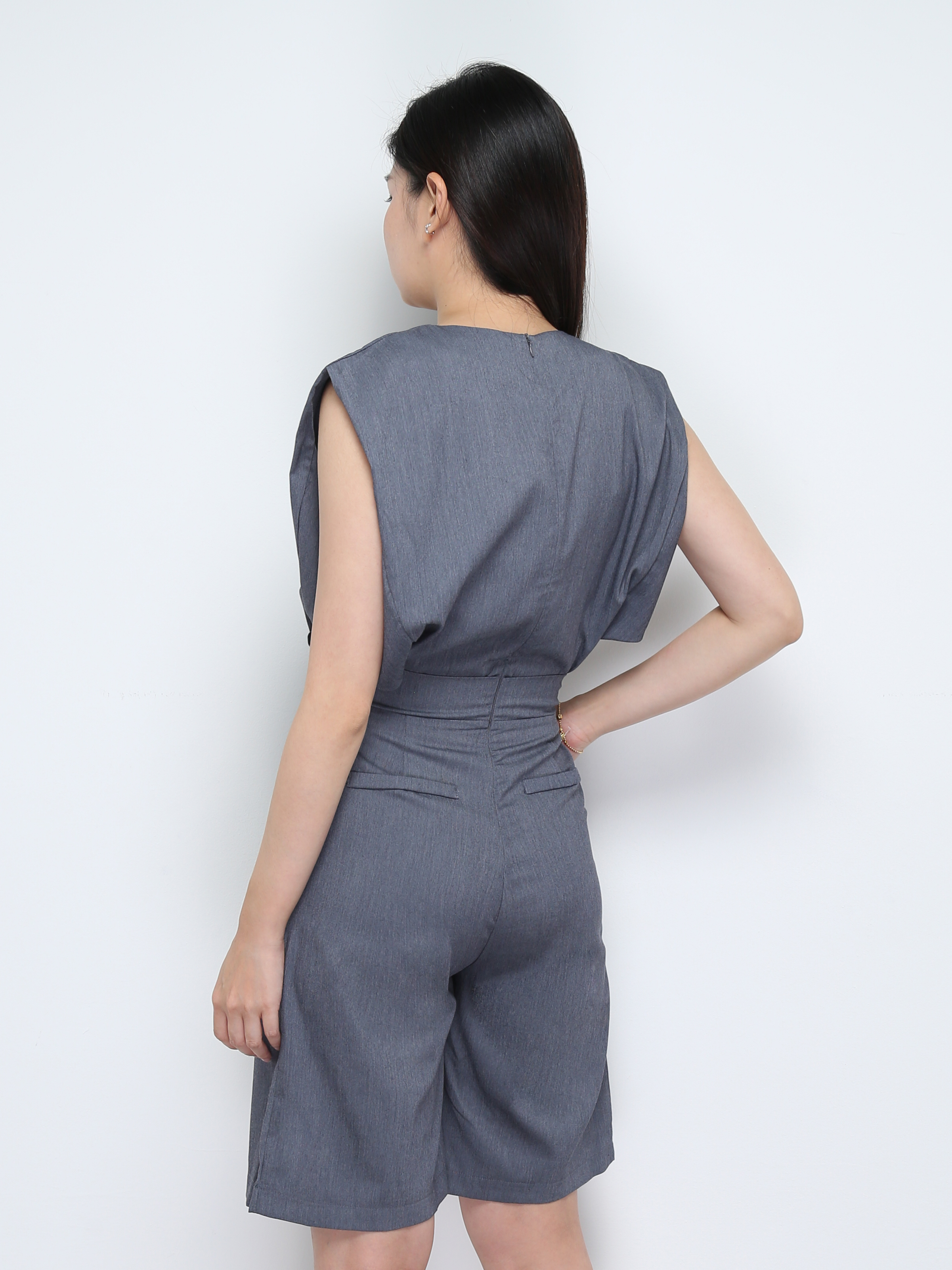 Cap Sleeve With Side Hole Jumpsuit 28928