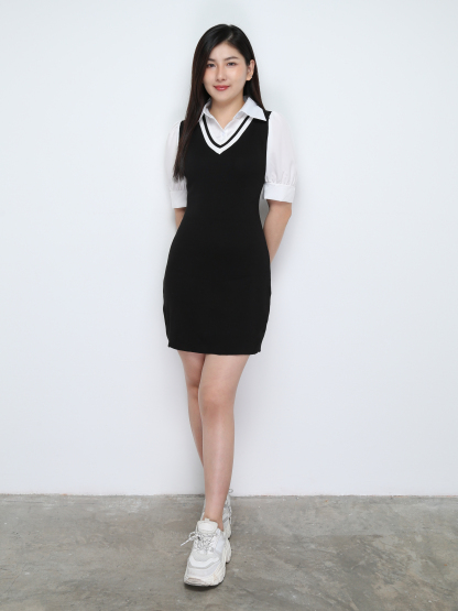 Fake Two Piece Collar Dress 28426