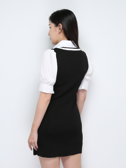 Fake Two Piece Collar Dress 28426