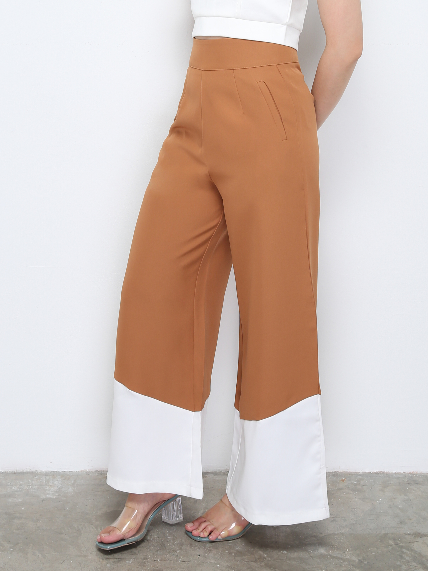 Back Zip Pleated Long Pant 28390