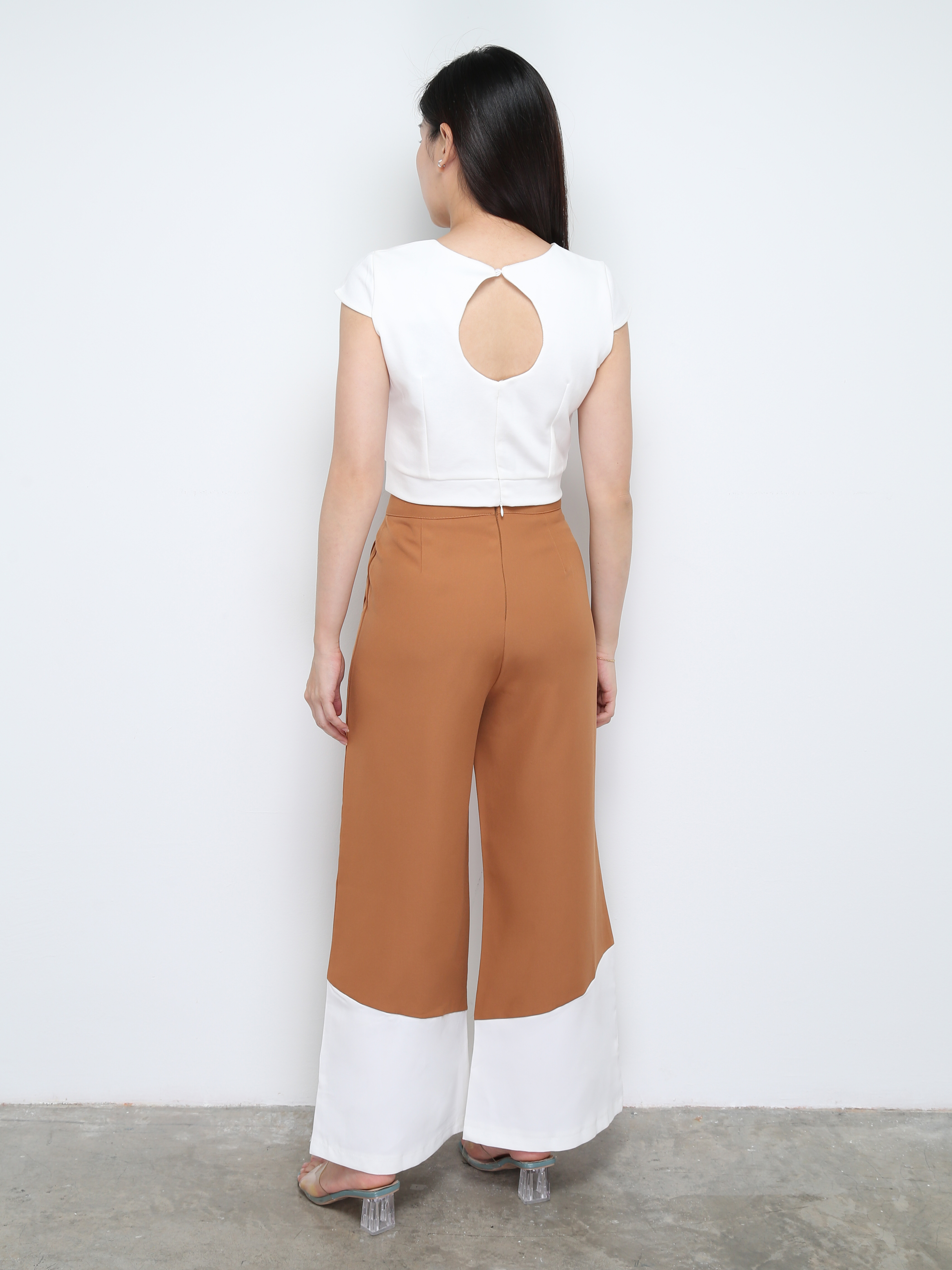 Back Zip Pleated Long Pant 28390