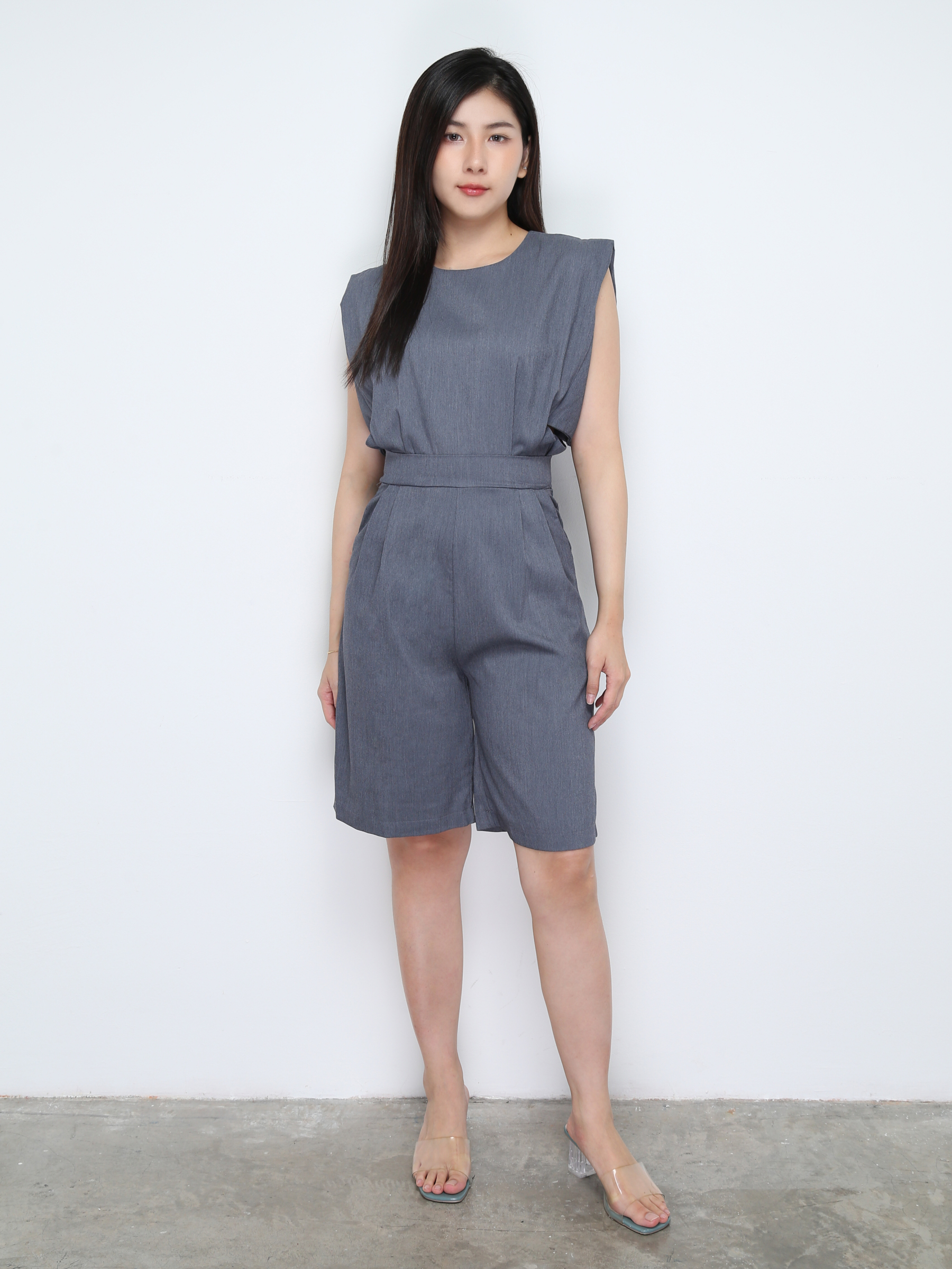 Cap Sleeve With Side Hole Jumpsuit 28928