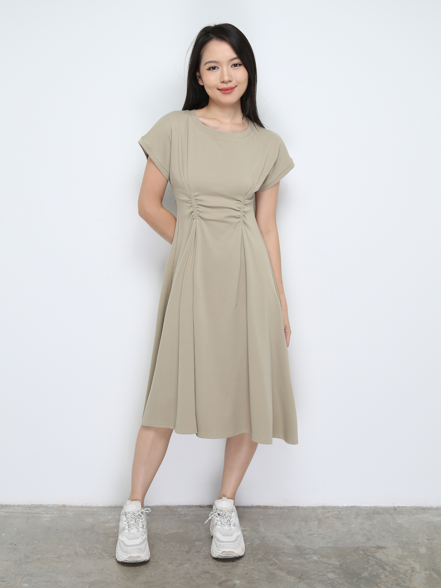 Side Pleated Dress 28938