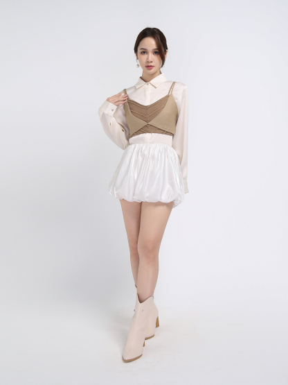 Long Sleeve Collar Top AC555