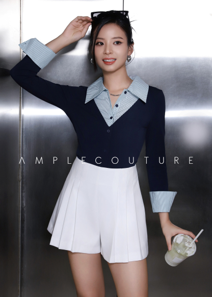 Fake Two Piece Top AC147