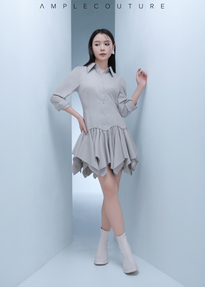 Layered Shirt Dress Set AC148