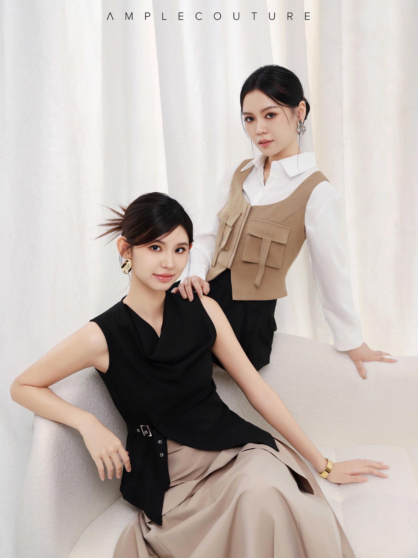 Sleeveless Front Button Top AC150