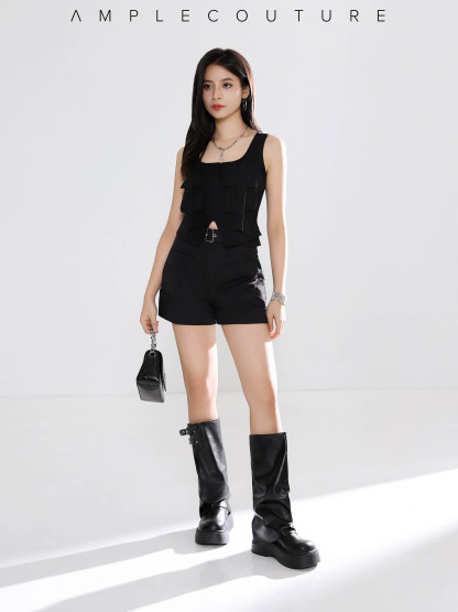 High Waist Short Pants AC571