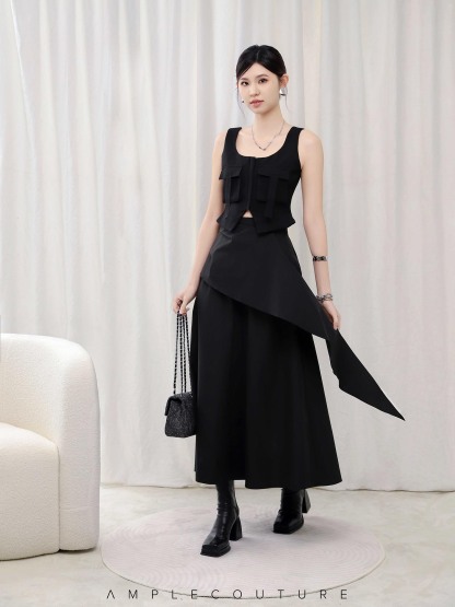 Sleeveless Front Button Top AC150