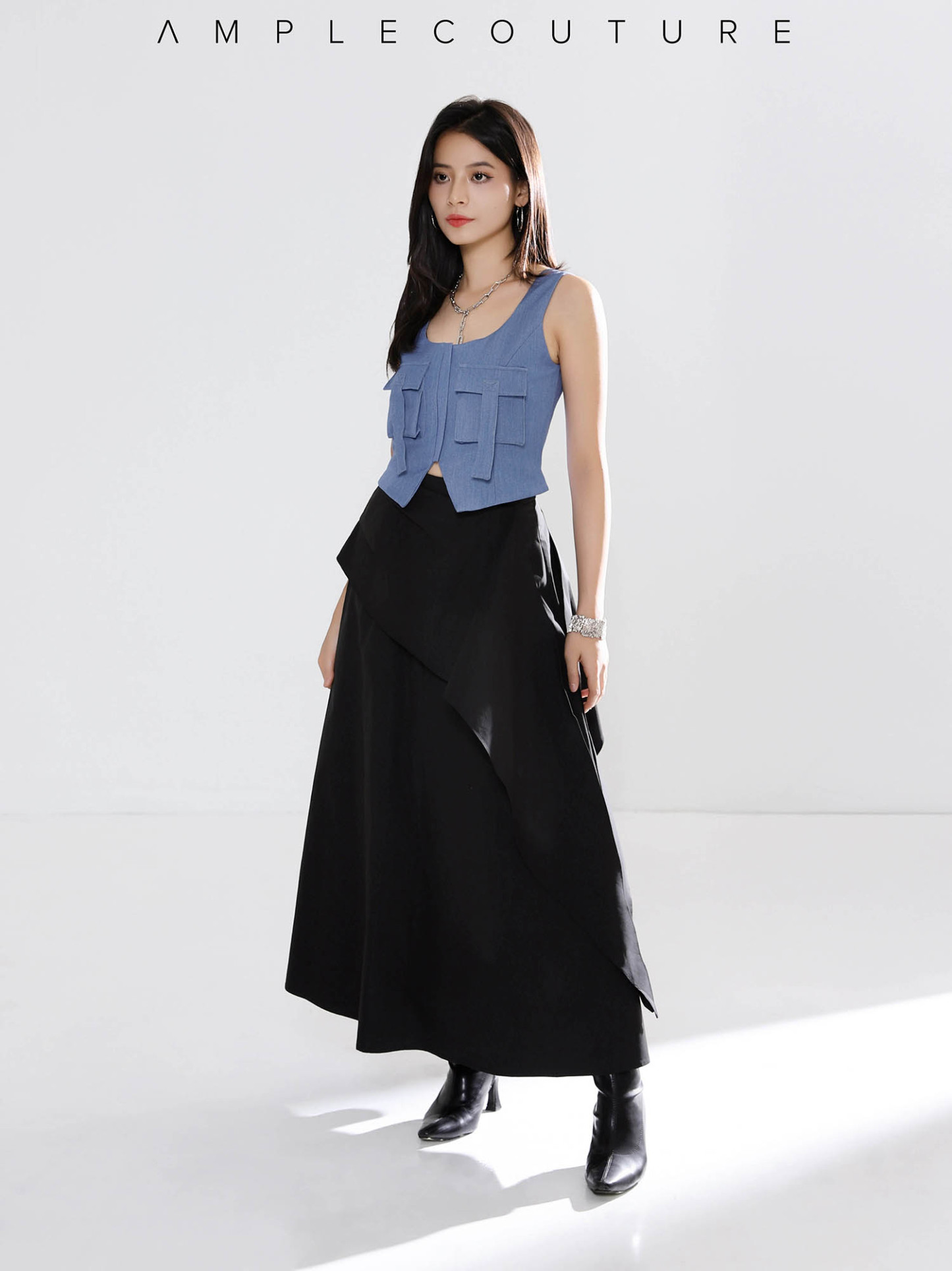 Sleeveless Front Button Top AC150