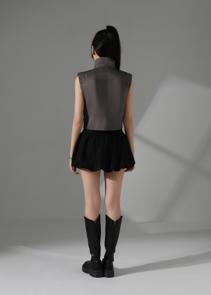 Sleeveless Front Zip Vest AC152