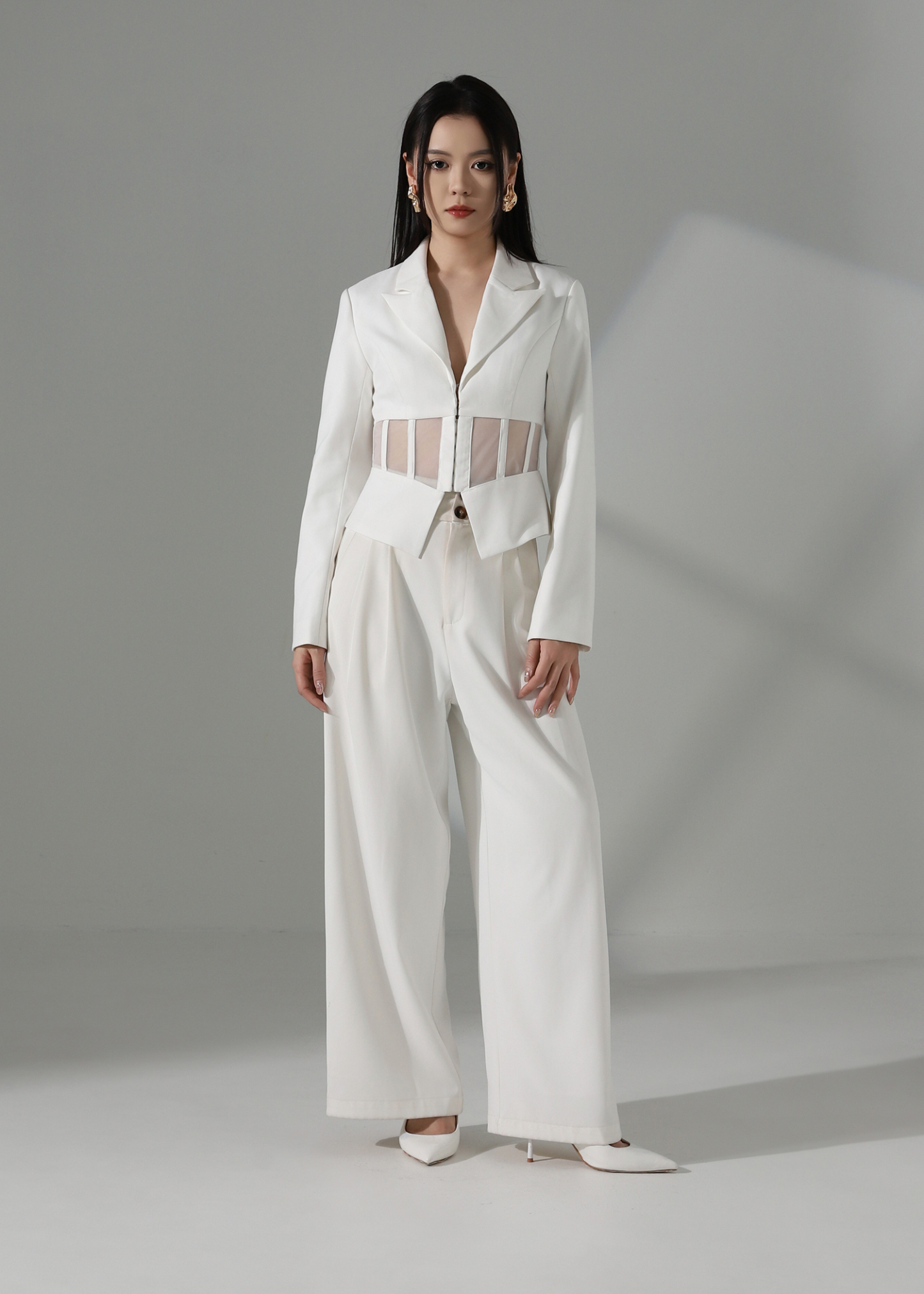 Mesh Waist Blazer AC156