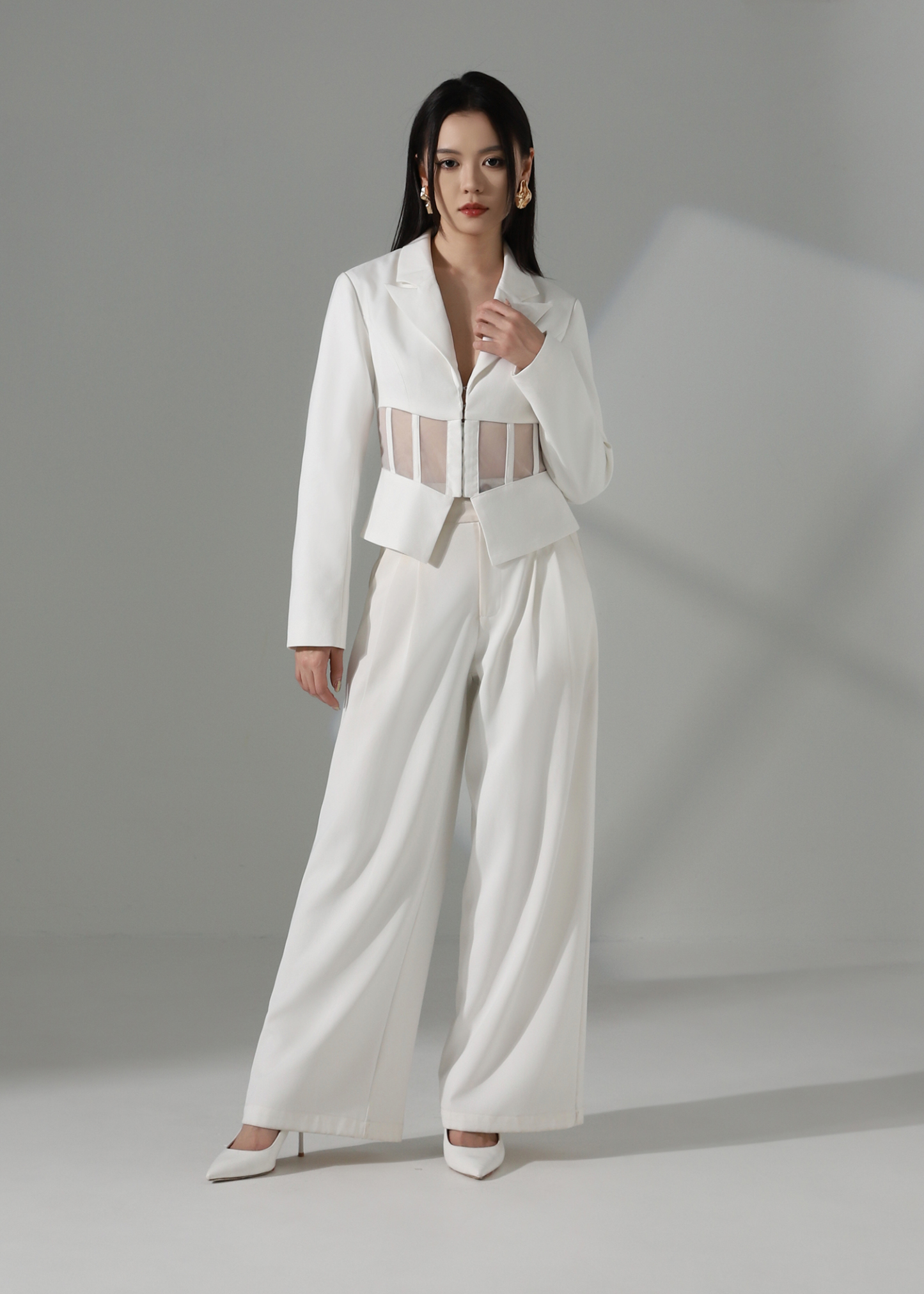 Mesh Waist Blazer AC156