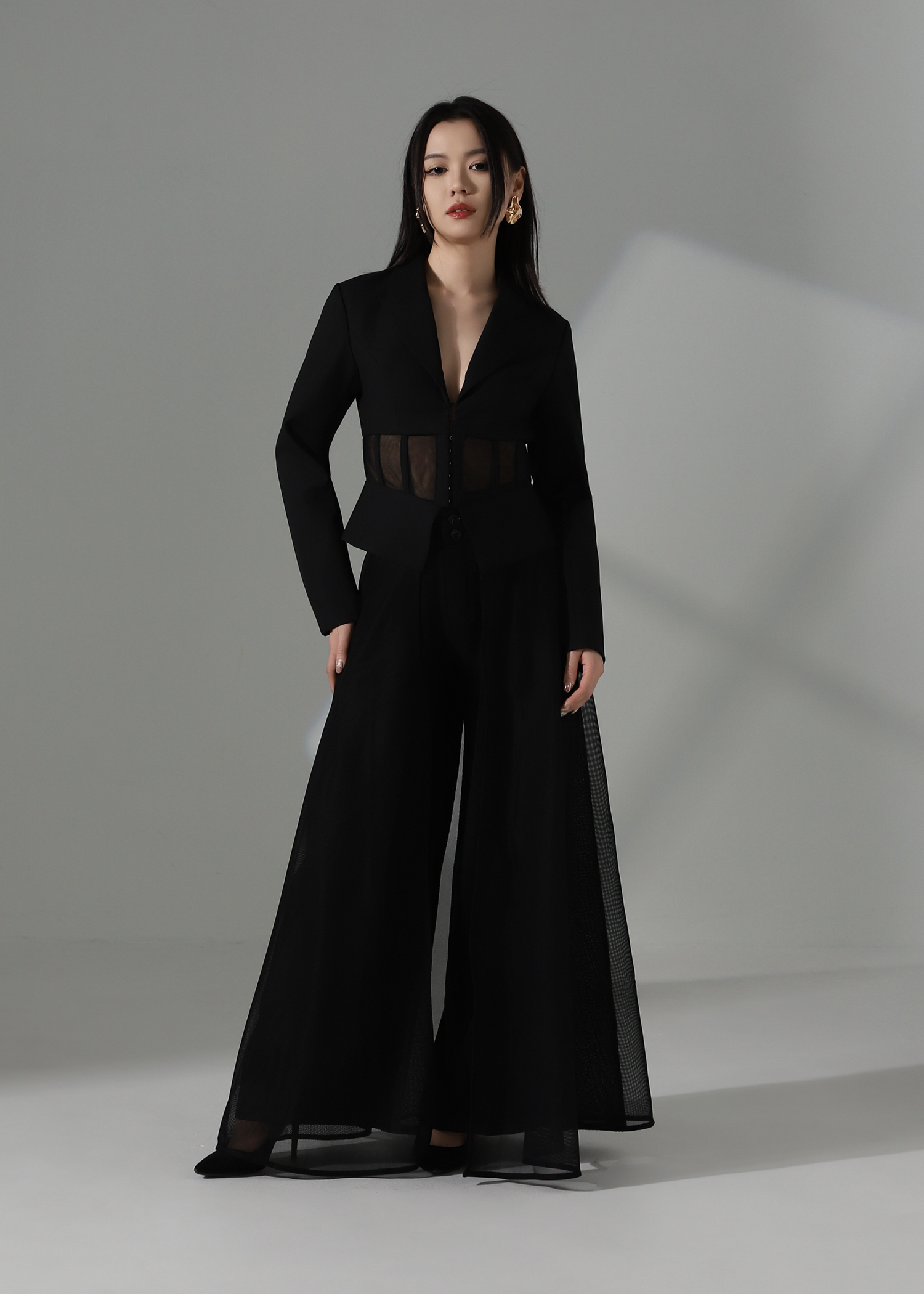 Mesh Waist Blazer AC156