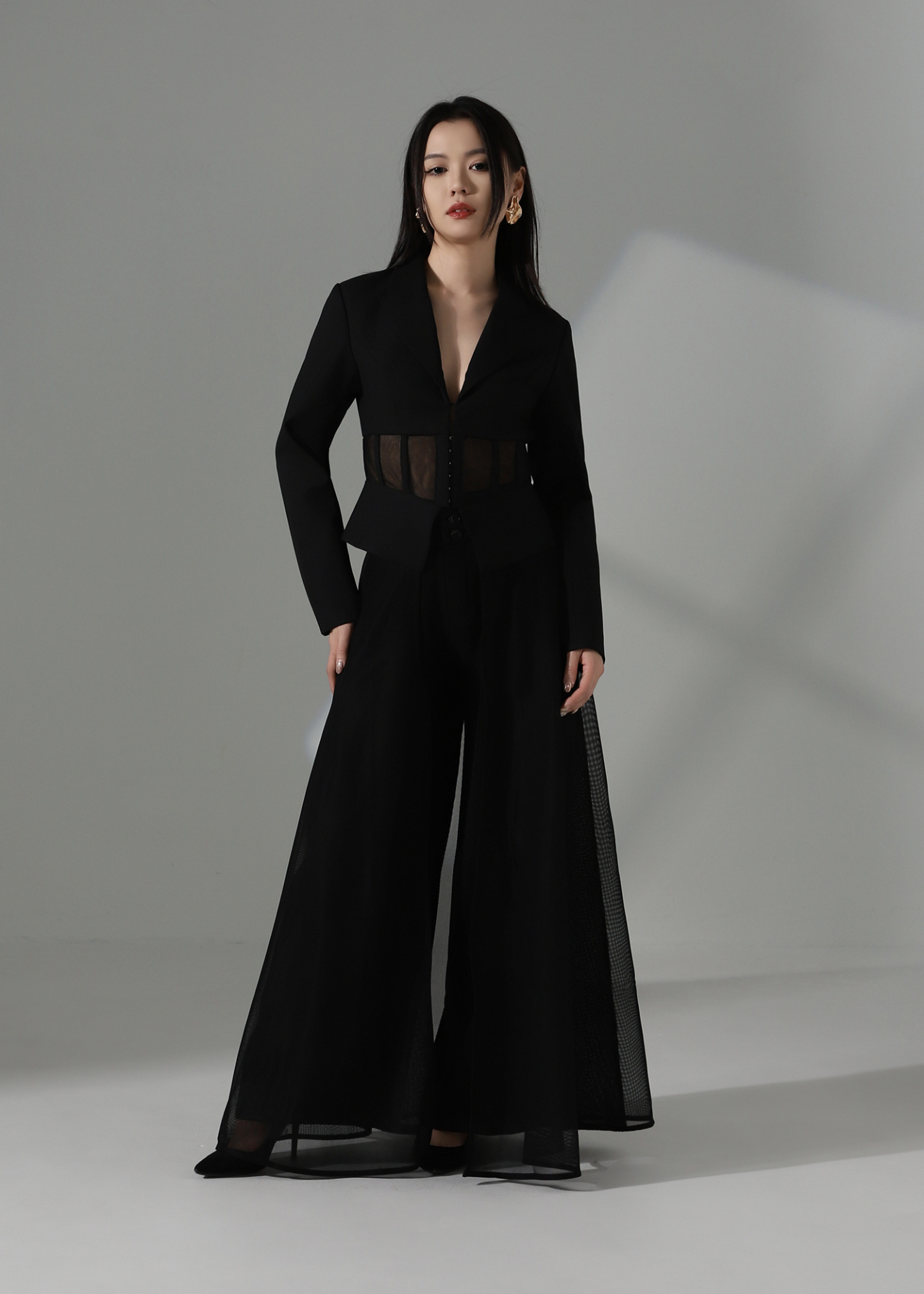 Mesh Waist Blazer AC156