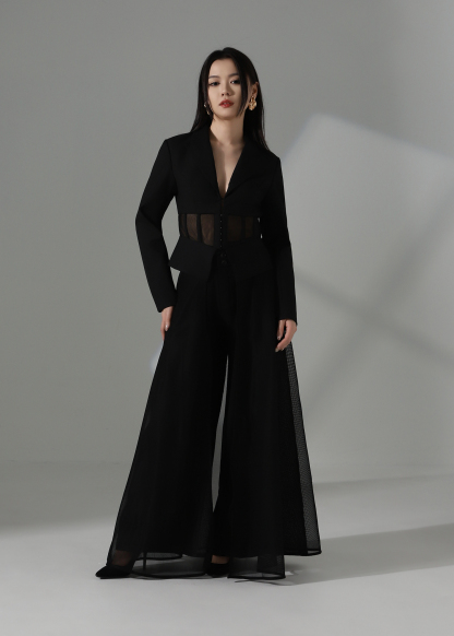 Mesh Waist Blazer AC156