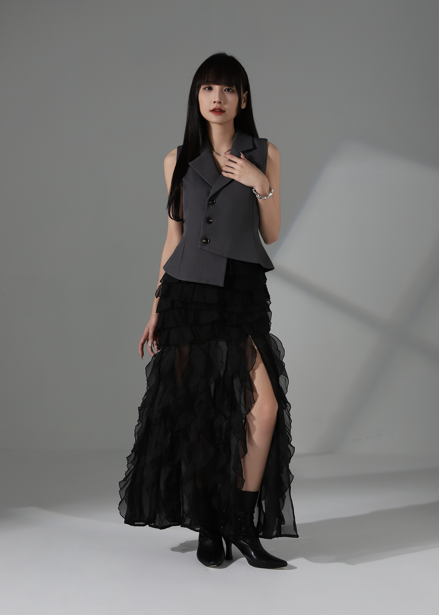 High Waist Ruffles Skirt AC162