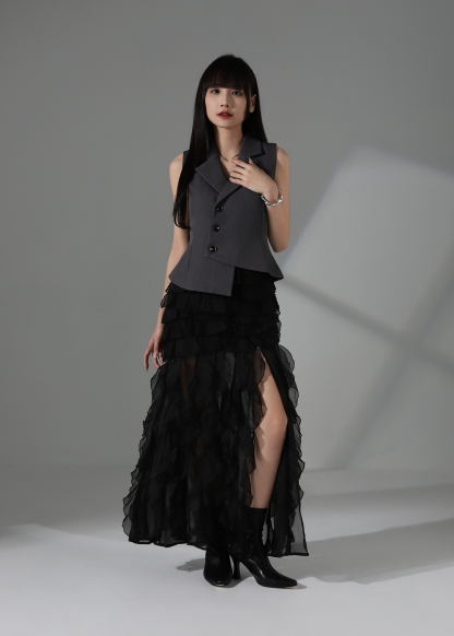 High Waist Ruffles Skirt AC162