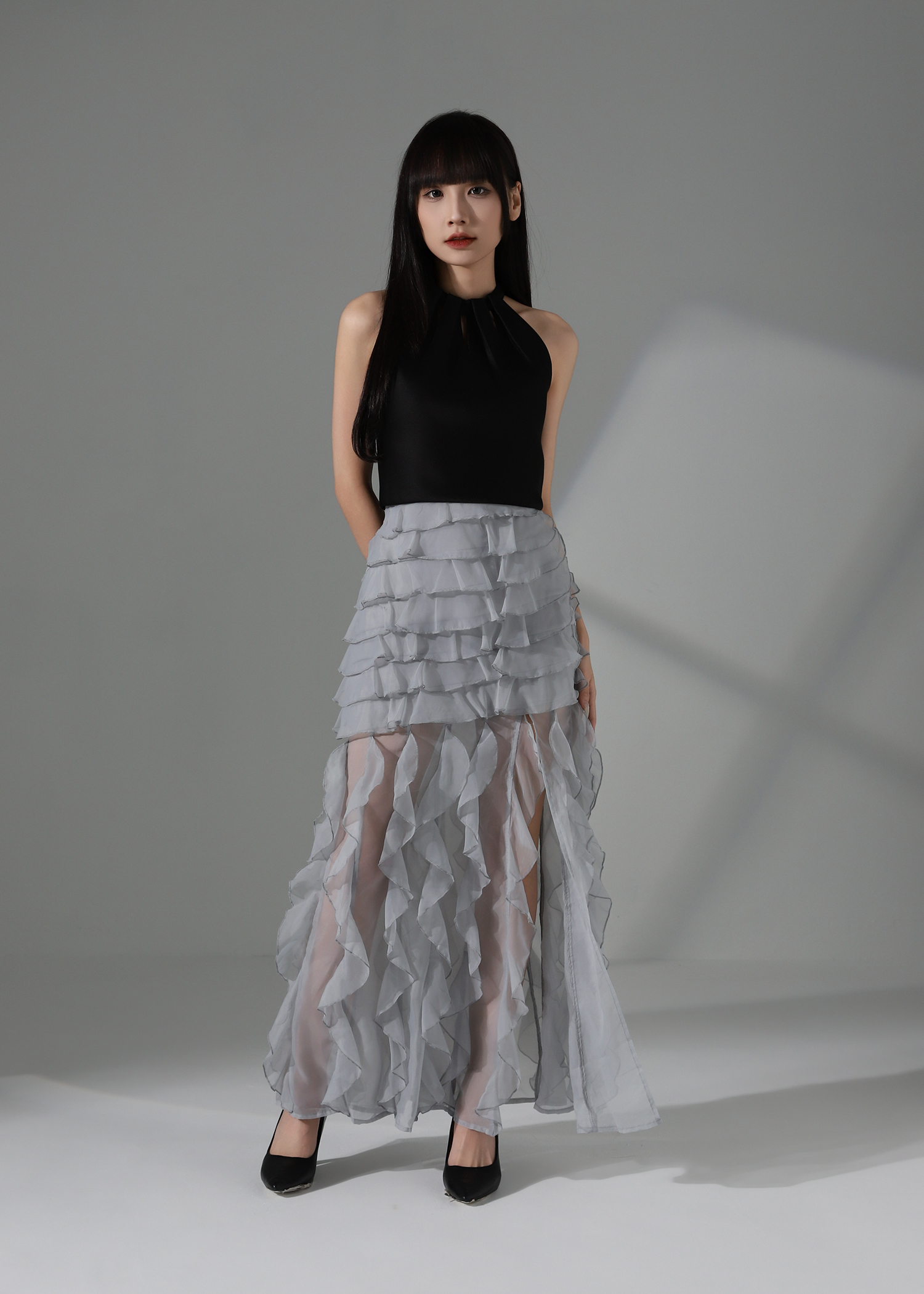 High Waist Ruffles Skirt AC162