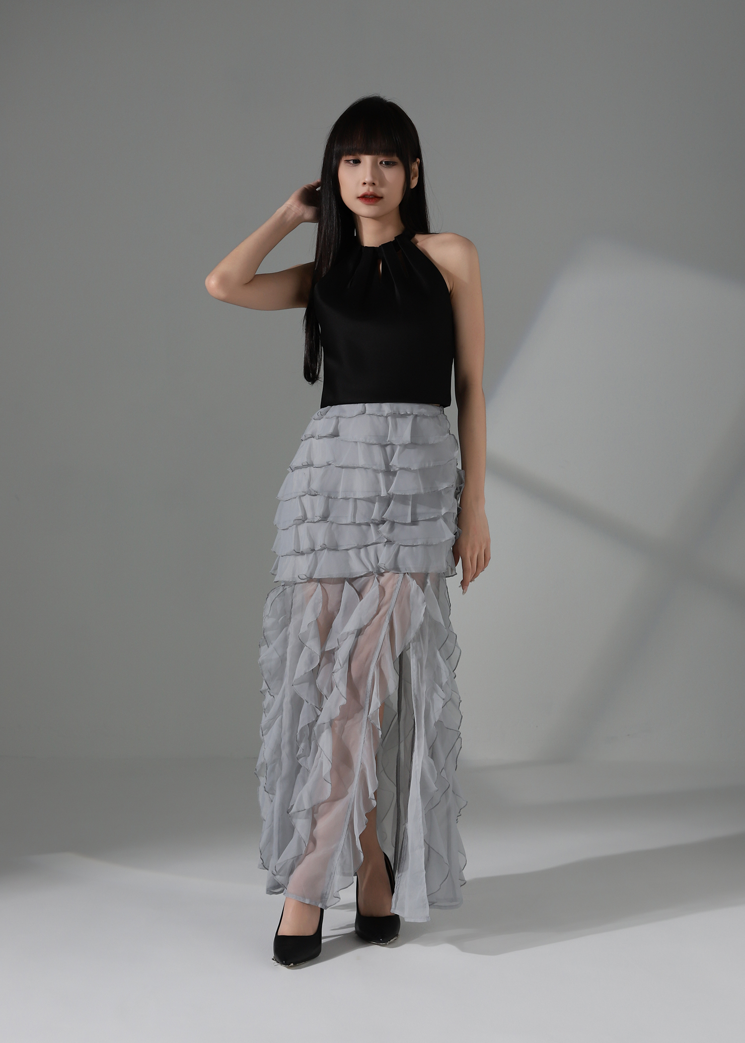 High Waist Ruffles Skirt AC162