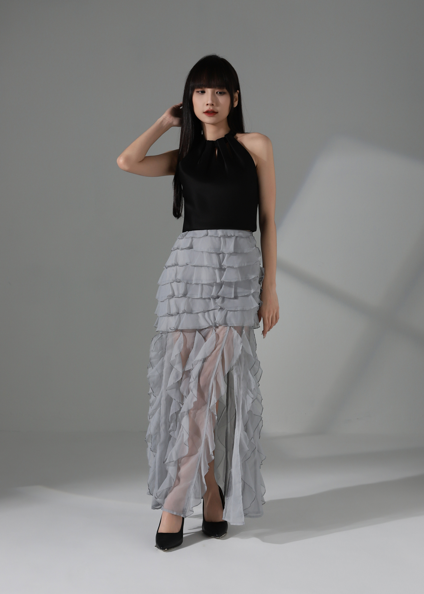 High Waist Ruffles Skirt AC162