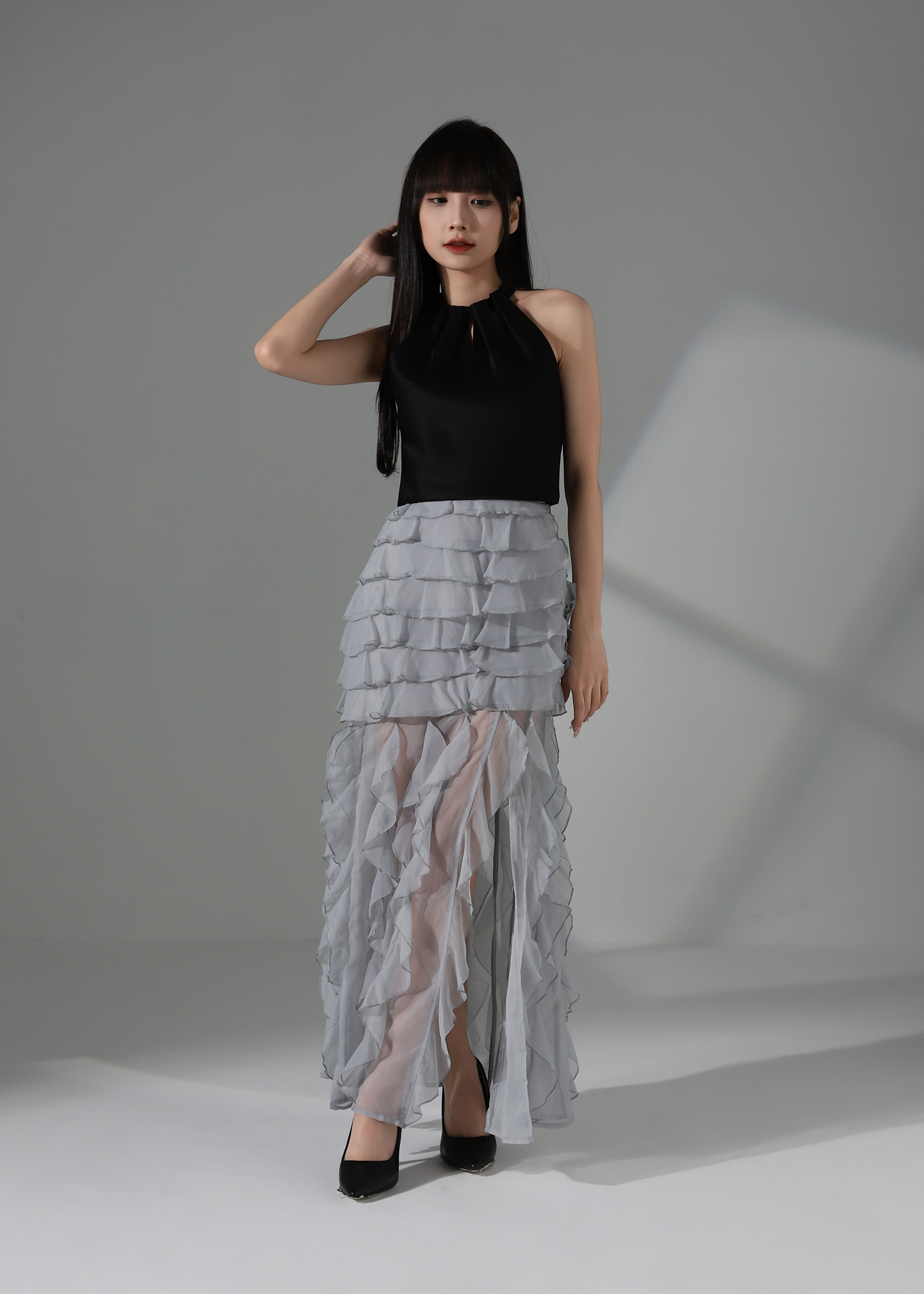 High Waist Ruffles Skirt AC162