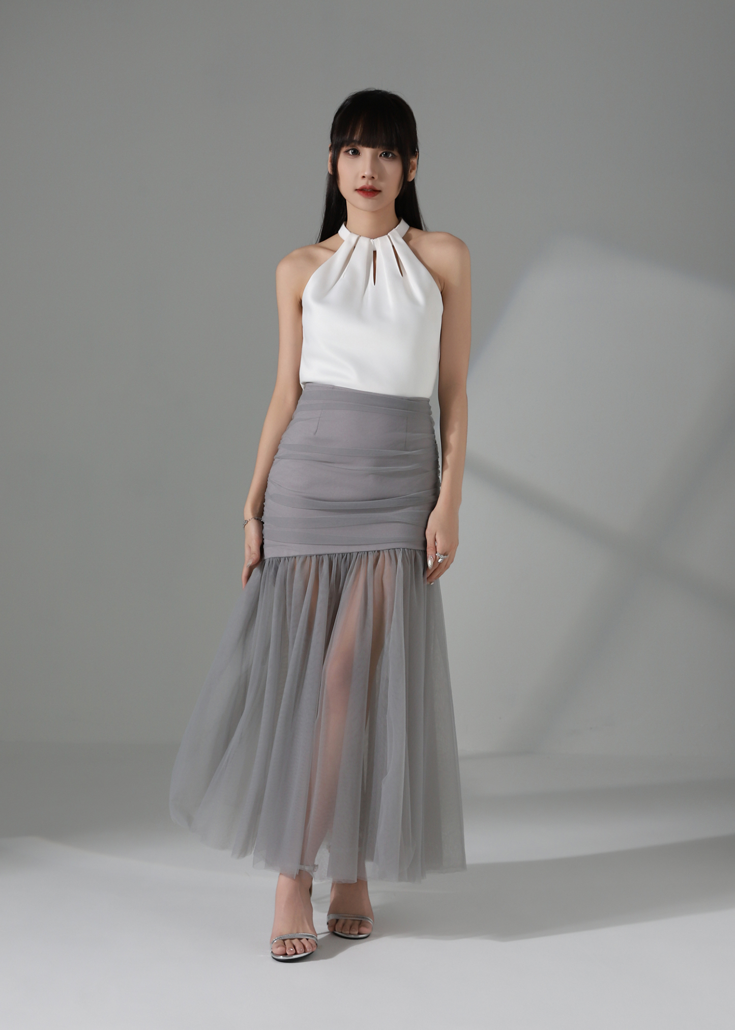 High Waist Mesh Skirt AC166