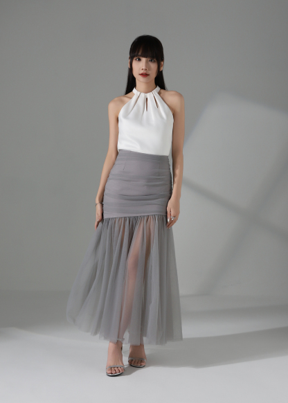 High Waist Mesh Skirt AC166