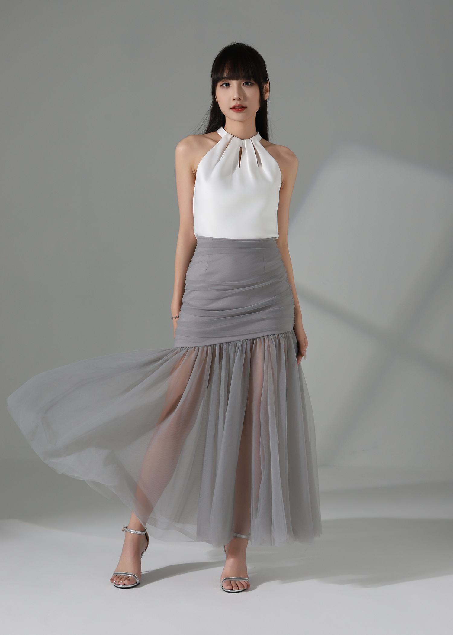 High Waist Mesh Skirt AC166