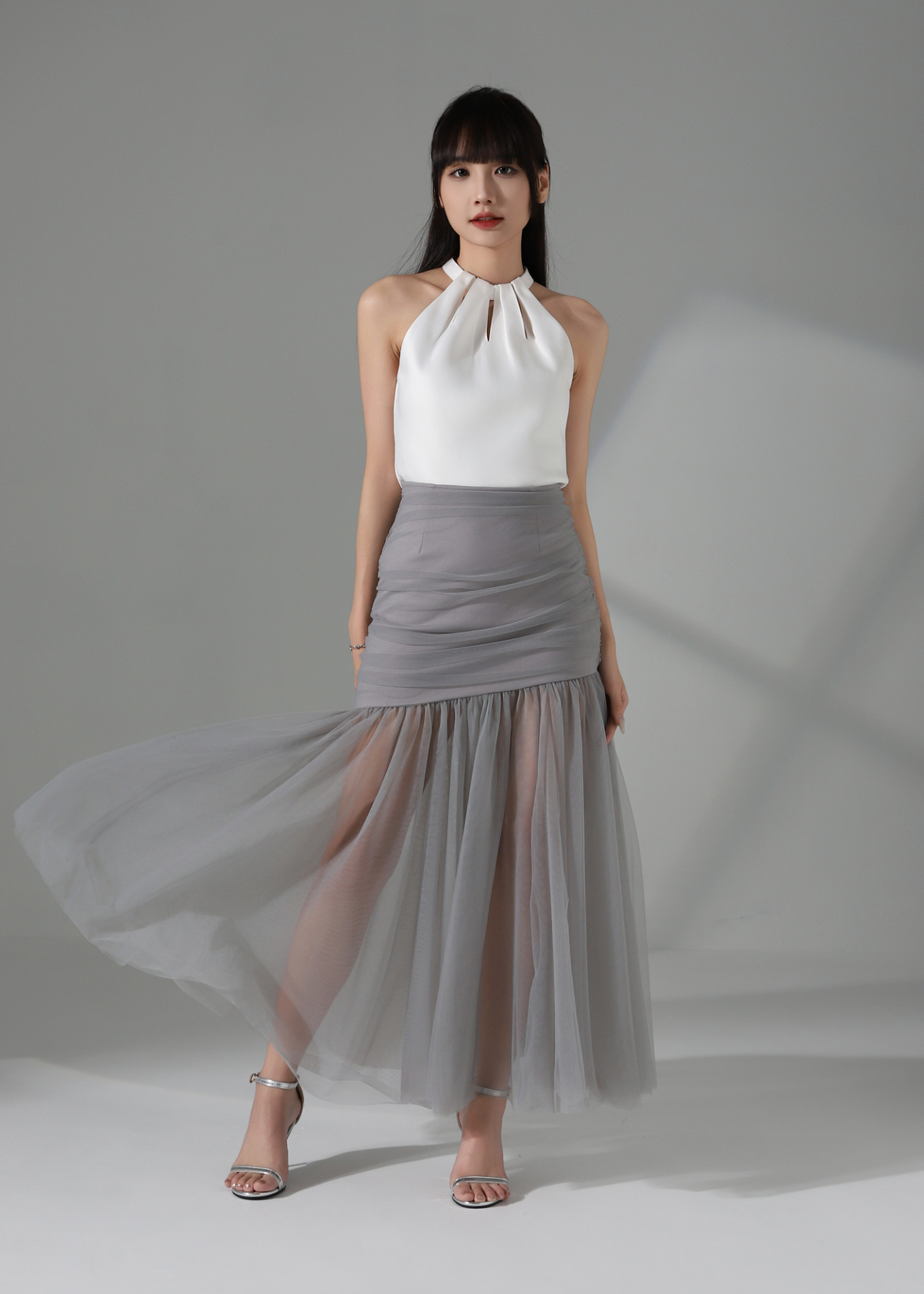 High Waist Mesh Skirt AC166