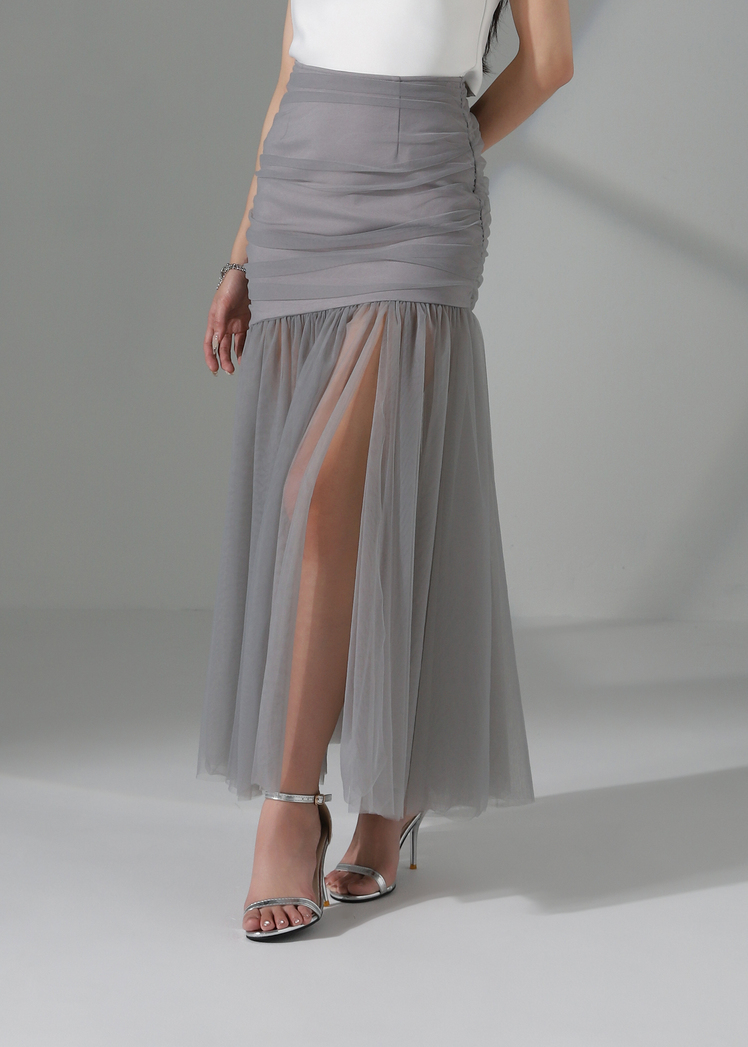 High Waist Mesh Skirt AC166