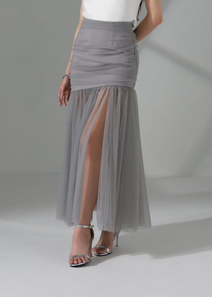 High Waist Mesh Skirt AC166