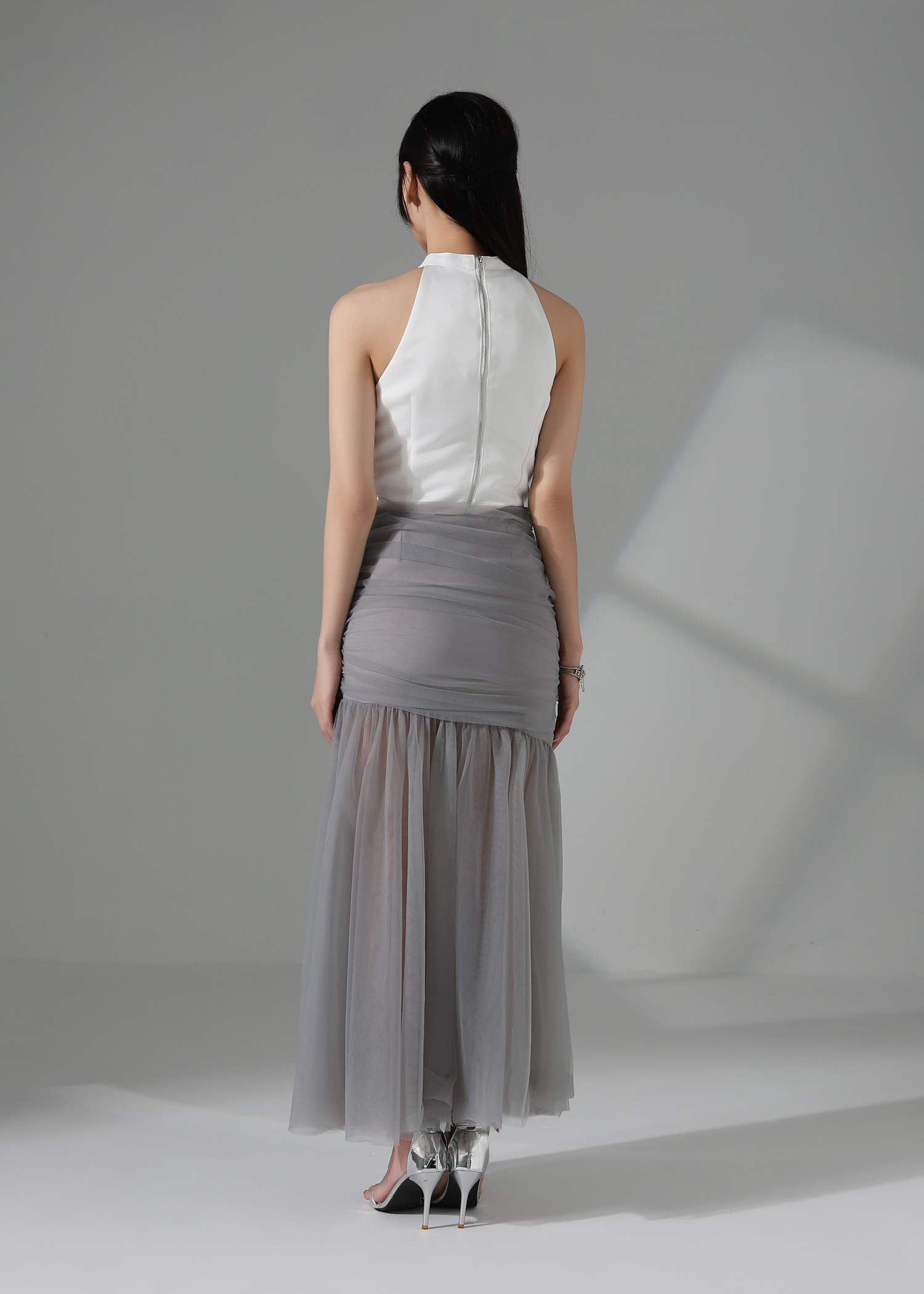 High Waist Mesh Skirt AC166