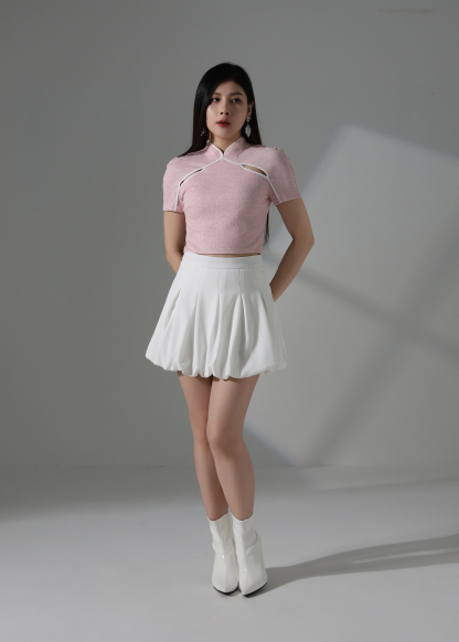 Chic Modern Chinese Front Hollow Top AC171