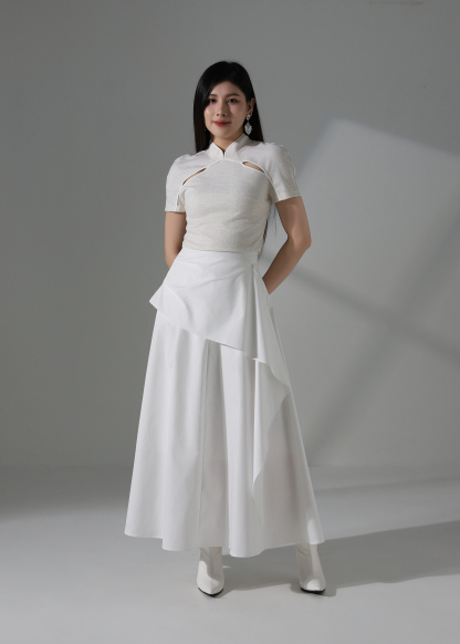 Chic Modern Chinese Front Hollow Top AC171