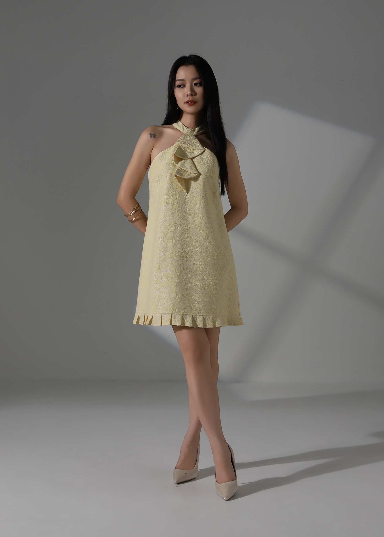 Halter Ruffles Dress AC172