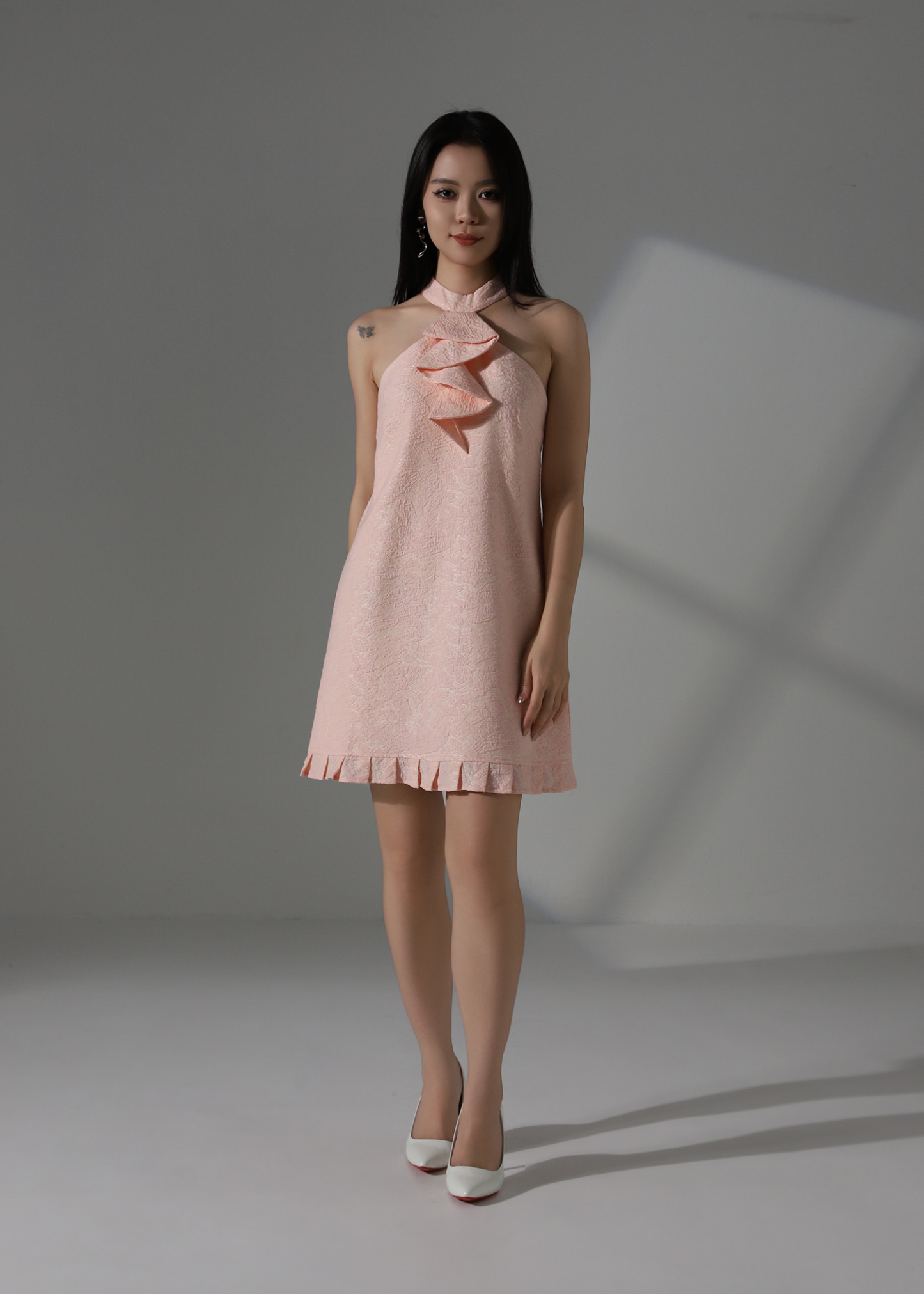 Halter Ruffles Dress AC172