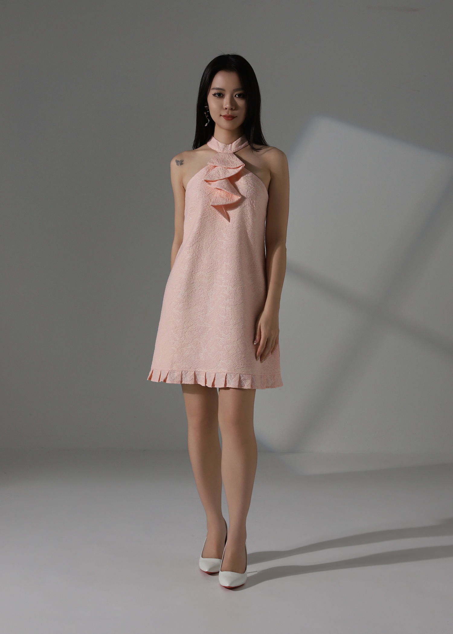 Halter Ruffles Dress AC172