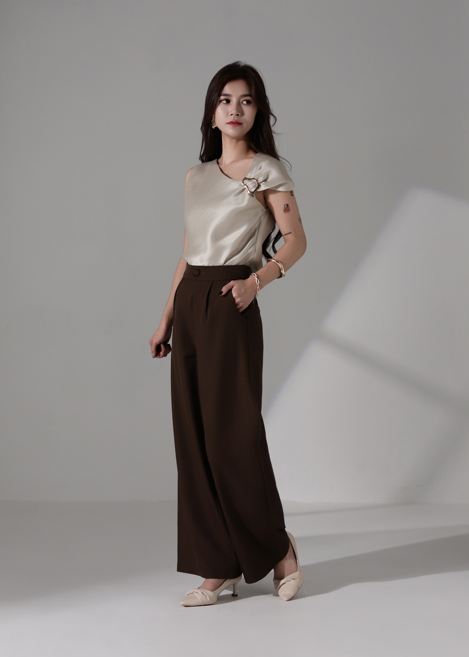 Asymmetrical one shoulder Top AC177