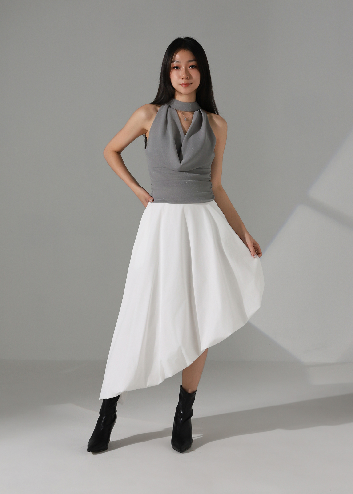 Draped Halter Sleeveless Top AC183