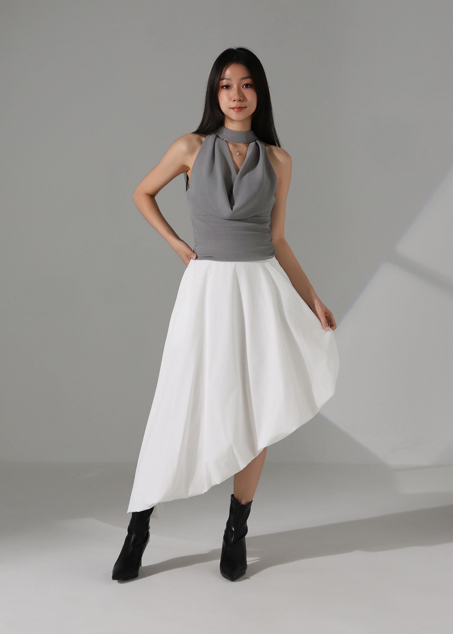 Draped Halter Sleeveless Top AC183