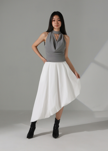 Draped Halter Sleeveless Top AC183