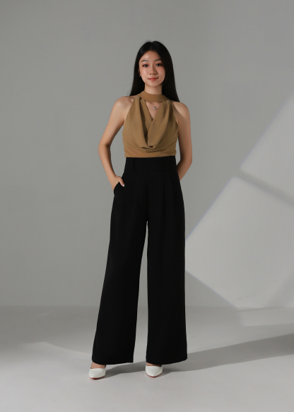 Draped Halter Sleeveless Top AC183