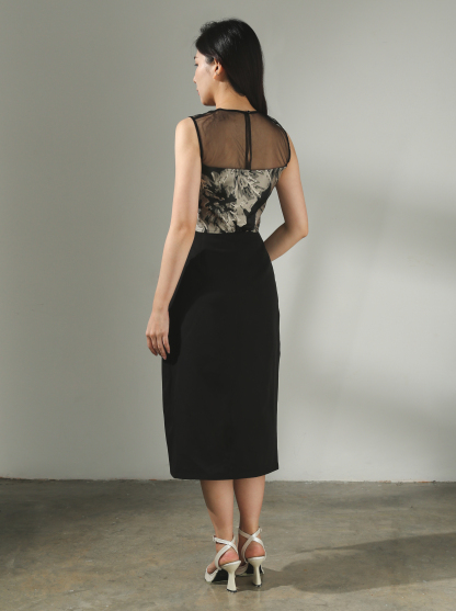 [PREORDER]High Waist Side Split With Lace Skirt AC412 (SPO)