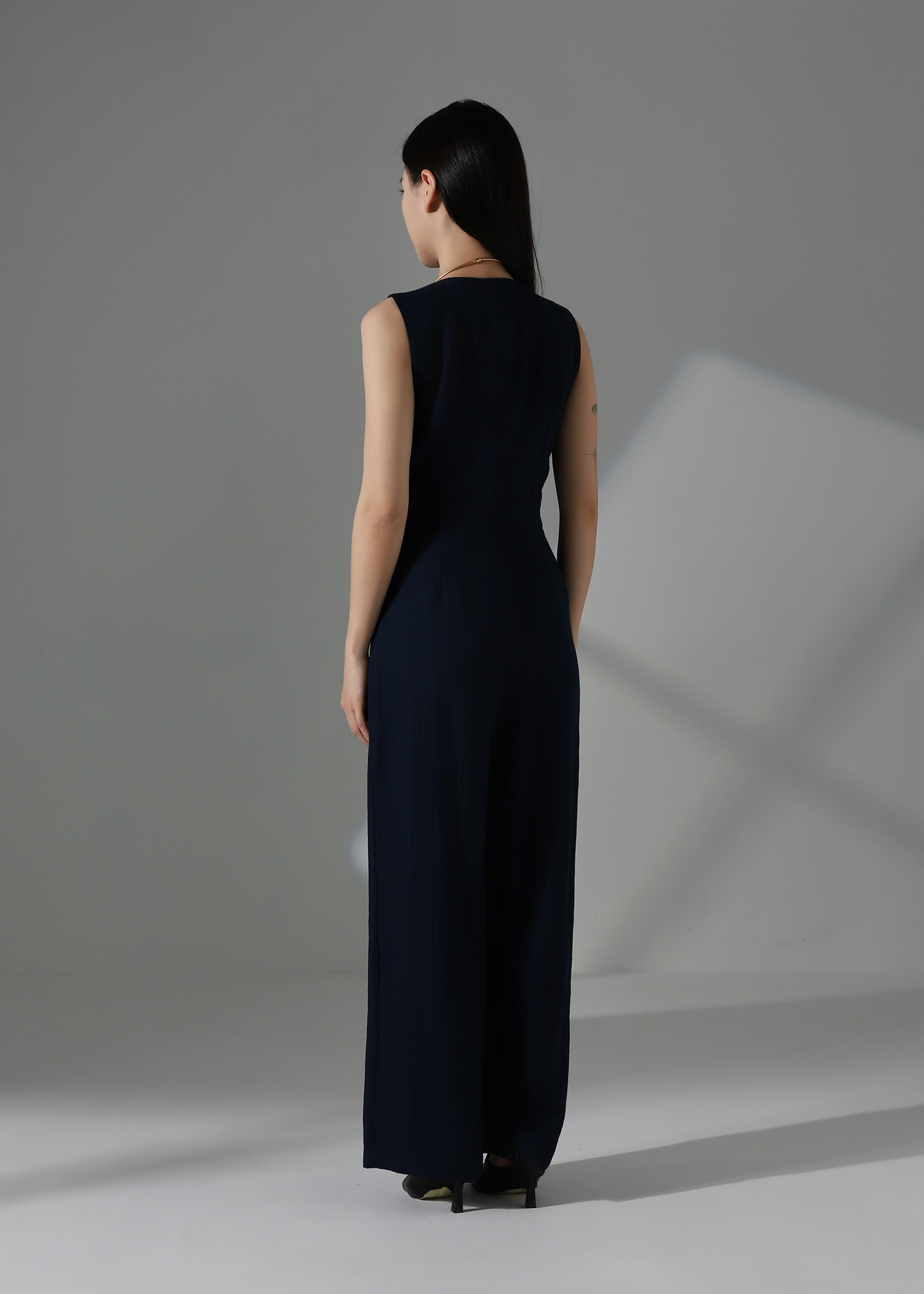 Linen Blend Wrapped Jumpsuit AC211