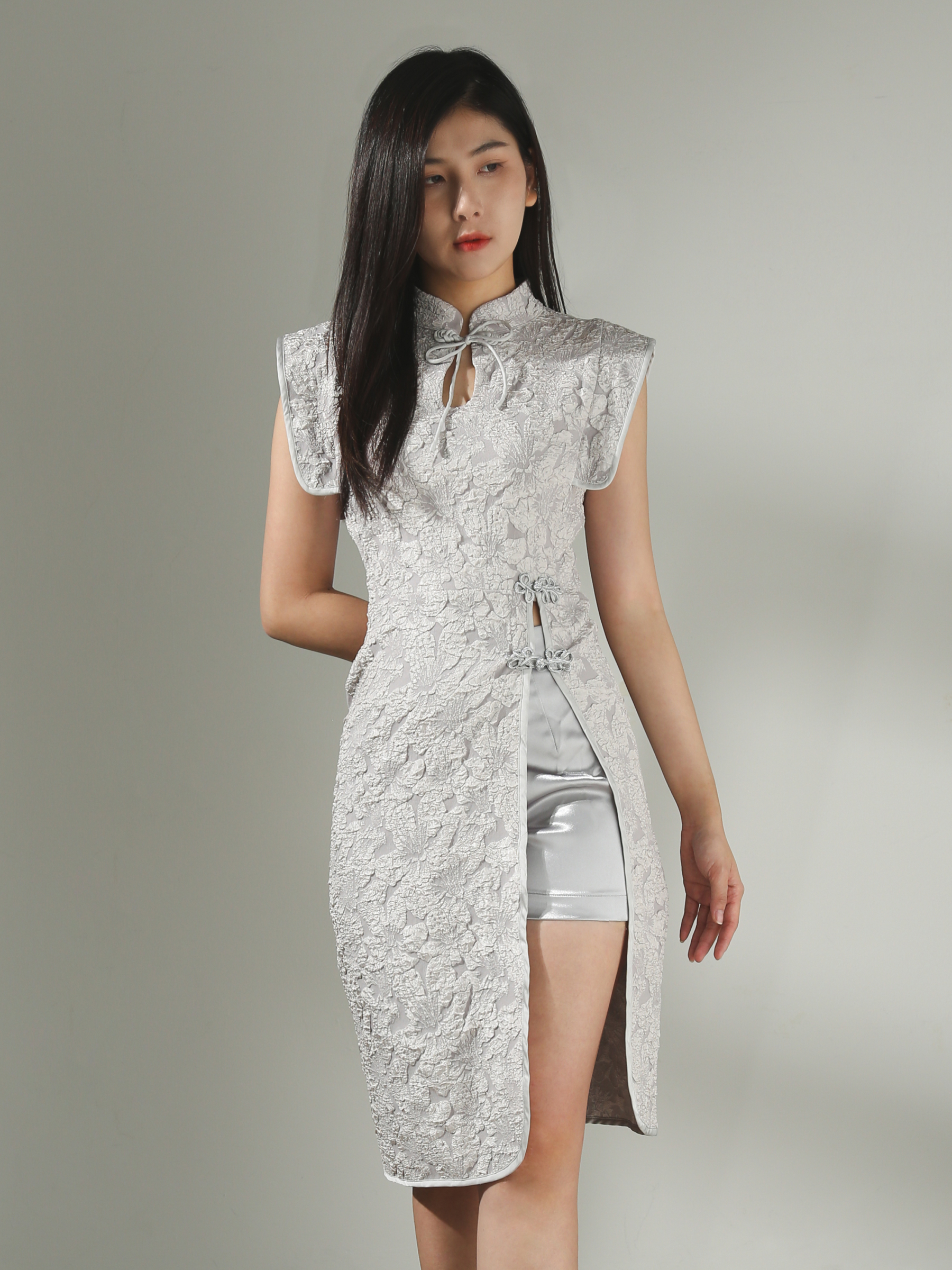 [PREORDER]Floral Cheongsam Dress Set AC413 (SPO)