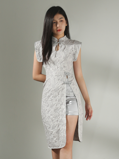 [PREORDER]Floral Cheongsam Dress Set AC413 (SPO)
